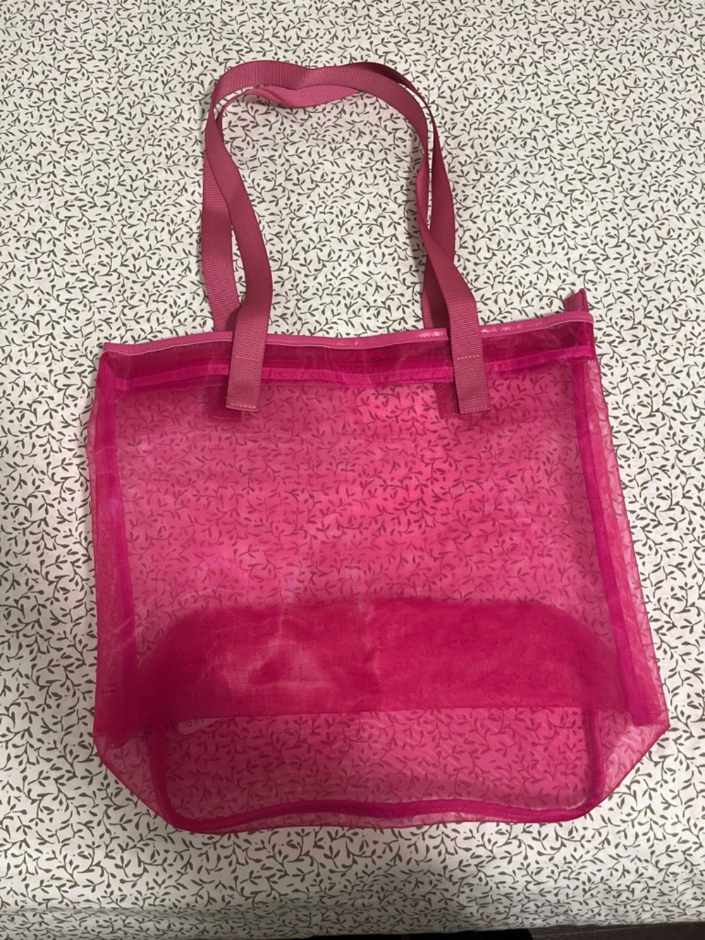 Ulta Beauty Hot Pink Mesh Tote with Shoulder Straps